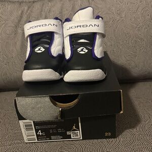 Jordan Kids Sneakers - Black, White, and Purple
